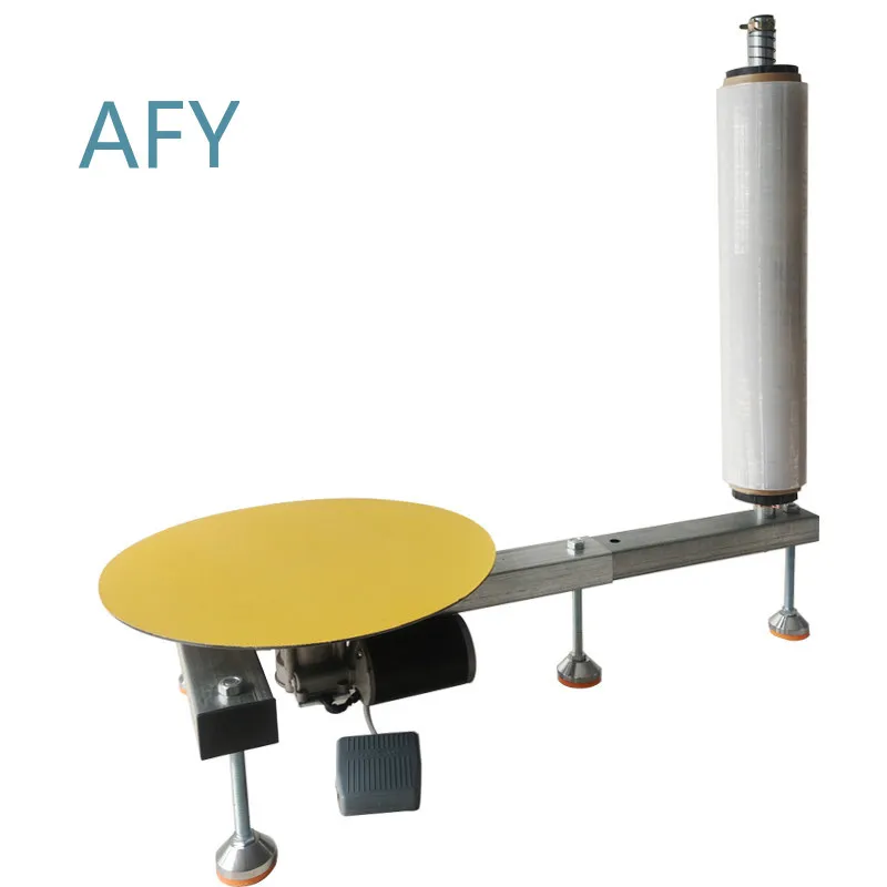 Electric Winding Film Rotating Baling Table for Manual Packing Machine Multi Function Widening Table for Packaging Equipment