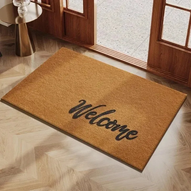 Minimalism Doormat Entrance Carpet Anti-slip PVC Silk Ring Dirt Trapping Door Mat Welcome Rug Decorate Alfombra Entrada De Casa