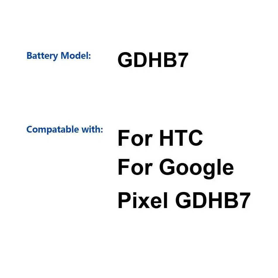 

Аккумулятор для мобильного телефона HTC Google Pixel GDHB7 1645 мАч, долговечный