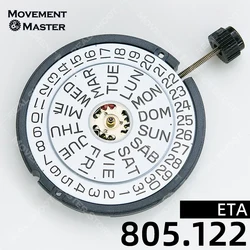 NEW original ETA 805.122 Standard movement with day-date display Switzerland movement Spain and English ETA 805122