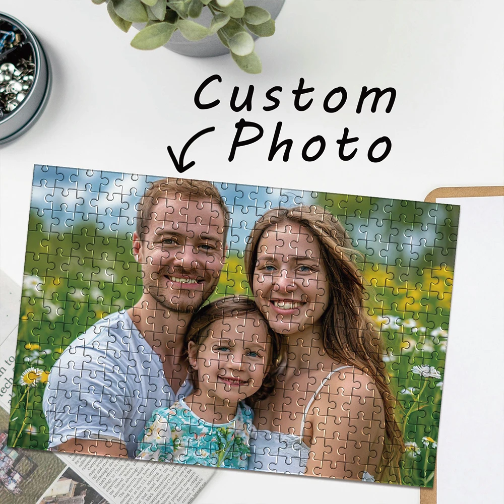35/300/500/1050 Stück Personalisiertes Foto-Puzzle, Familienfoto, individuelles Geschenk, Puzzle, Puzzlebrett