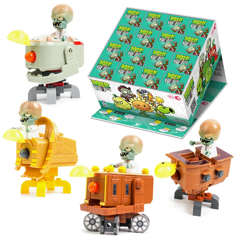 Plants vs. Zombies Mini BOSS Scene Model Dolls Wild West Far Future Ancient Egypt Pirate Seas Assembly Building Blocks Kids Toys