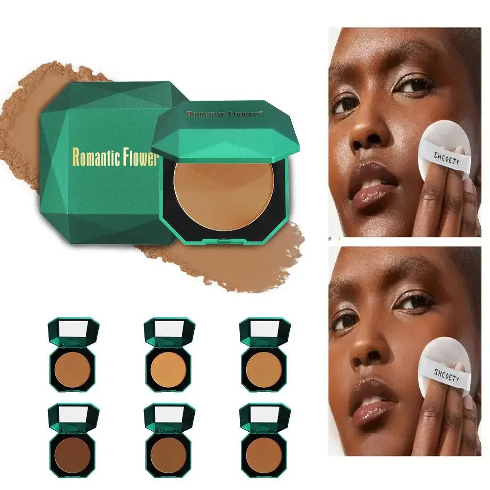 Brandneues 4-Farben-langanhaltendes, wasserfestes Marken-Make-up-Rouge, dunkelgepresstes Puder, dunkles Hautpuder, mattes Puder