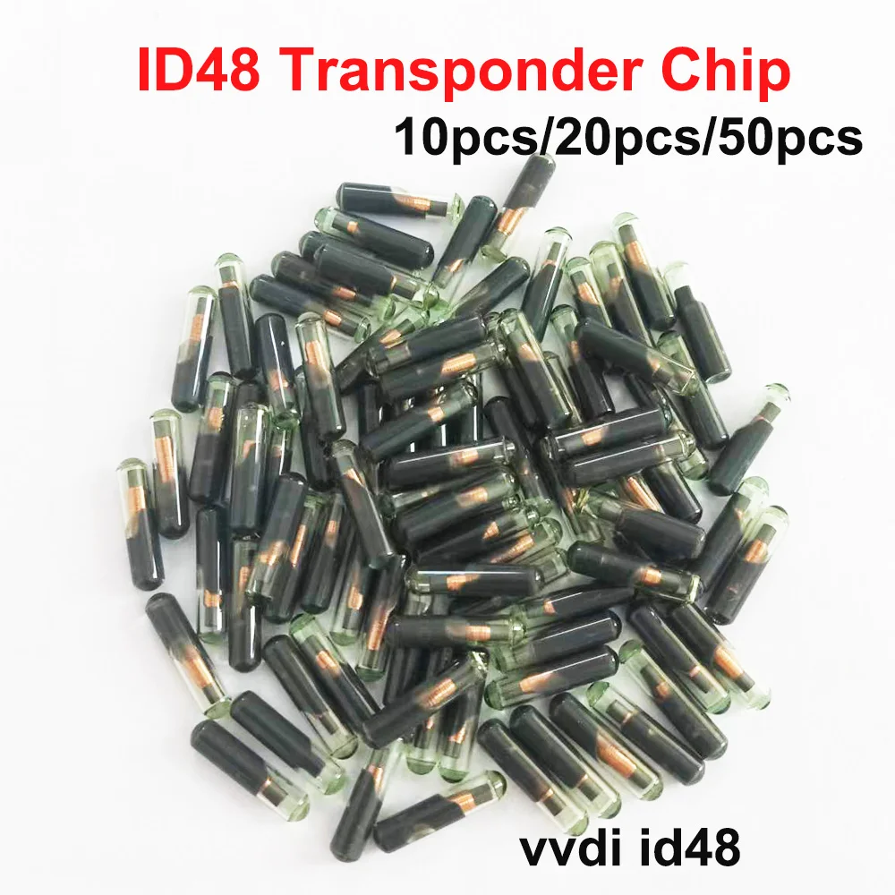 

10pcs 20pcs 50pcs Aftermarket ID48 Transponder Chip ID 48 Car Key Glass Chip Blank OEM Auto Transponder Chips 48 Unlock Chip