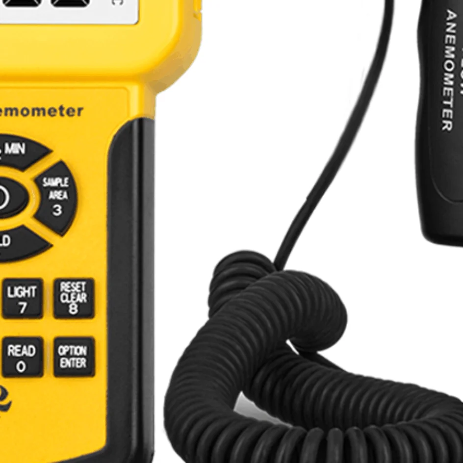 HP-856A Split Type Digital Anemometer 0.3-45m/s Wind Speed Meter with USB Data Backlight for HVAC Airflow & Outdoor Work