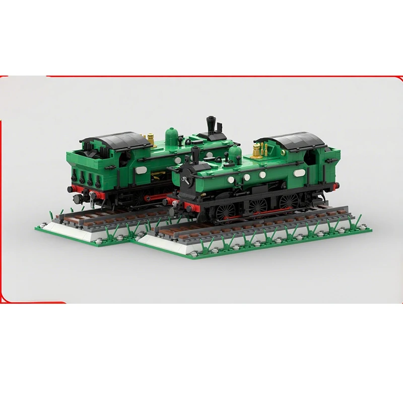 

795PCS MOC GWR 57xx Class Steam Train British Retro Locomotive Green Livery DIY Model Building Blocks Birthday Toys Gift