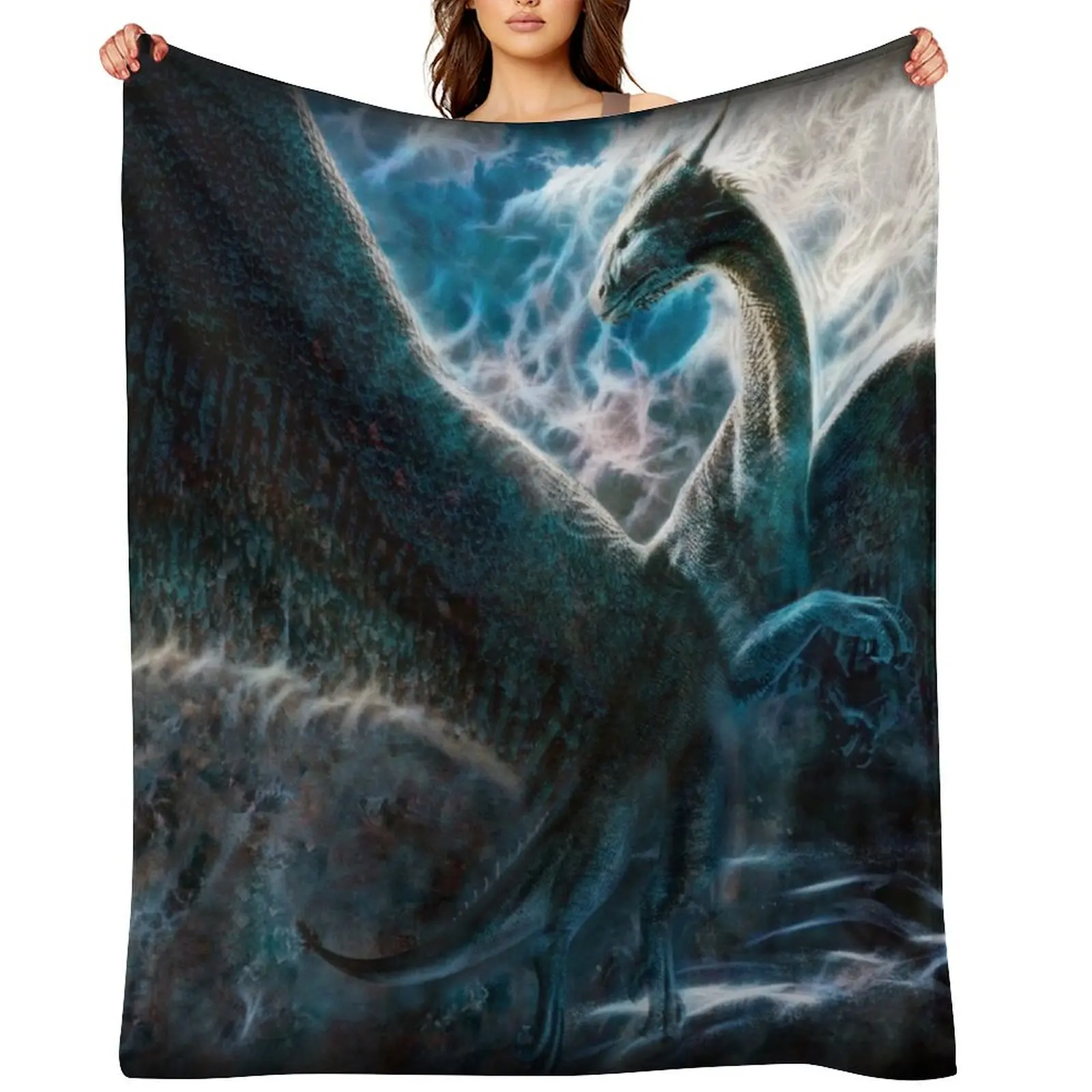 

Saphira The Dragon From The Hit Eragon Movie Throw Blanket Soft Big Luxury Designer Hairy Personalized Gift Blankets