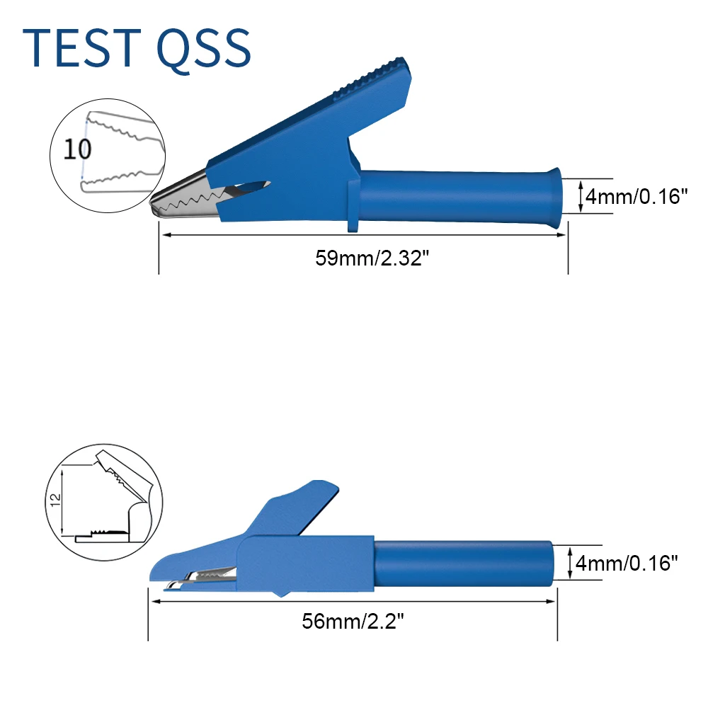 QSS-Kit de chumbo de teste multímetro plugue banana com clipes jacaré, sonda substituível, plugue tipo U, 4mm, Q.T8002, 31 peças