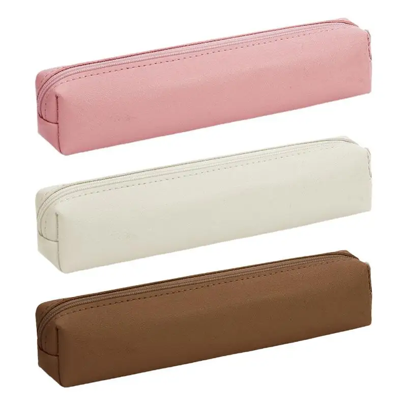 Pencil Holder Pouch PU Makeup Pouch Small Accessories Organizer Lipstick Case Pouch With Zipper For Brush Lipstick Eyebrow