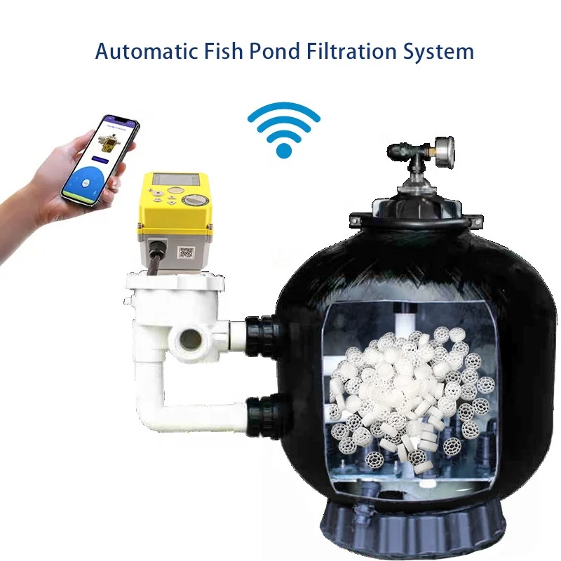 

AIBO WiFi Smart Backwash Pressure Bio Pond Filter - High Efficiency Filtration System with APP Control for Koi Pond/Pond