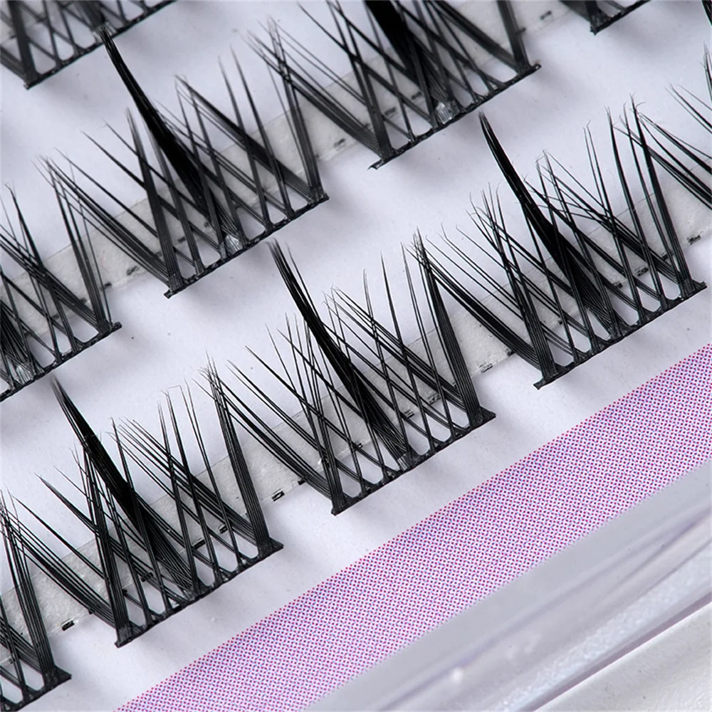 Ciglia finte di trilogia pigra simulazione ciglia finte tre file ciglia innestate ciglia finte segmentate morbide naturali