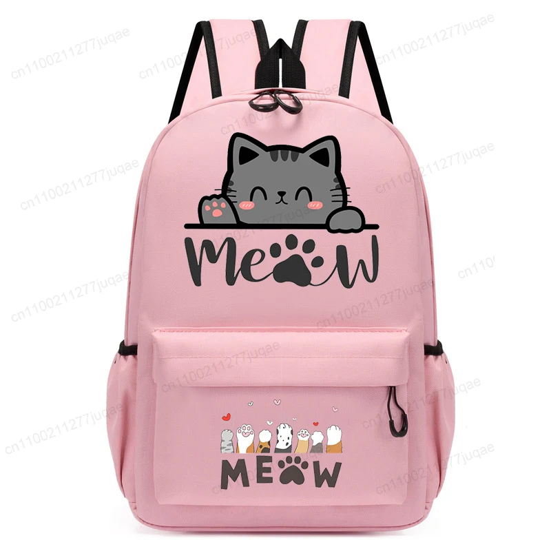 

Cute Cat Kawaii Back To School Bookbag Backpack for Girl Boy Children Rucksack Fashion Casual School Bags Kids Birthday Gift
