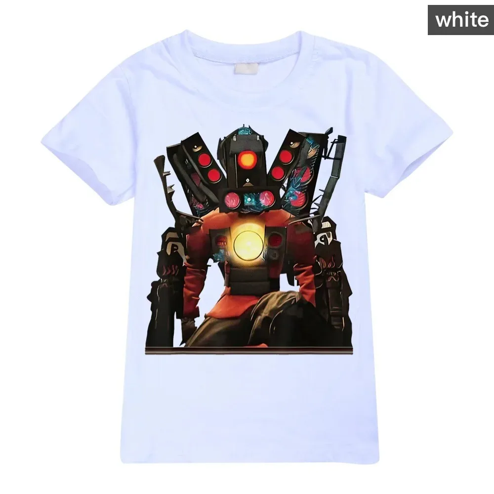 

Newest Game SKIBIDI TOILET T Shirt Kids Summer T-shirt Boy Short Sleeve Sports T-shirts Girl Cartoon Speakerman Camera Man Tops