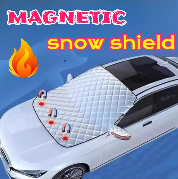 Universal Magnetic Car Snow Cover - Anti-Snow/Frost/Scratch, Fits Multiple Car Models & Easy Storage