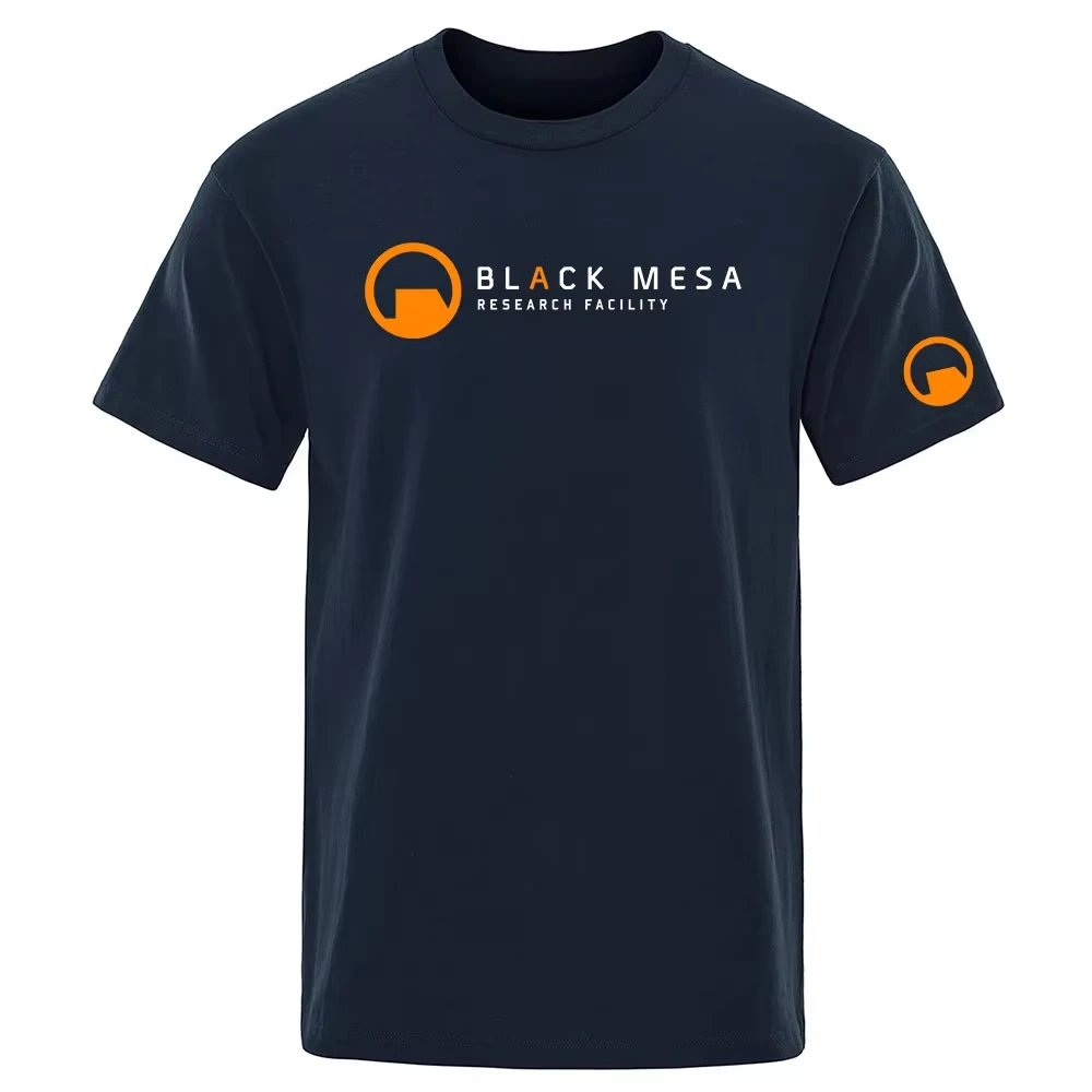 Black Mesa Research Facility Summer Men's T-shirt Cotton Casual Funny Energy Print Cool Loose Unisex Style Both of Men and Women