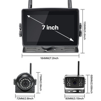 7 Inch BSD Touch Screen Wireless AHD Monitor DVR Record IR Night Vision Reverse Backup 720P Camera 4CH For Truck/Bus/RV/SUV