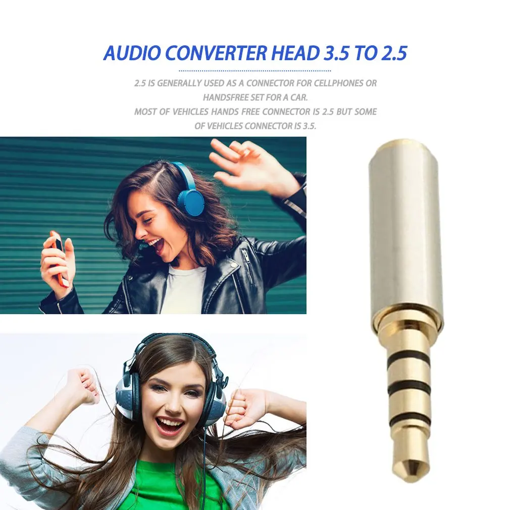 Konwerter przewód Aux 3.5mm do 2.5mm/2.5mm do 3.5mm konwerter Adapter gniazda Jack Stereo wzmacniacz słuchawki Audio wtyczka mikrofonowa