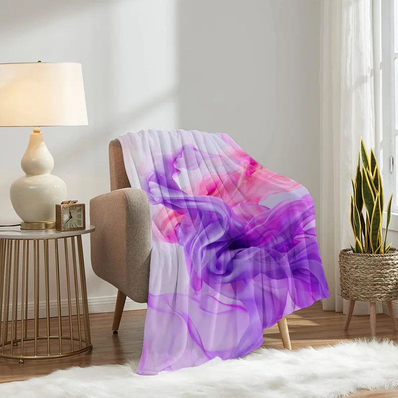 1pc Abstract Geometric Pattern Flannel Blanket, Lightweight and Soft Throw Blanket, Gift Blanket for Family and Friends, Birthda