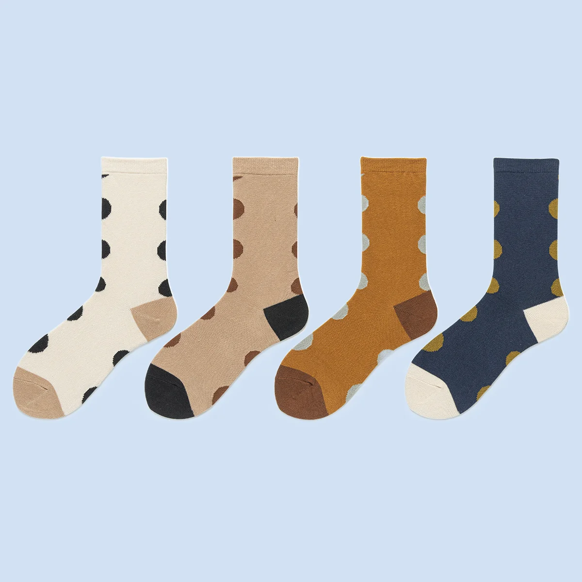 

1/3 Pairs Women's Mid-Tube Socks Spring and Autumn Korean Wave Cotton Socks Personalized Japanese Colorblock AB Socks