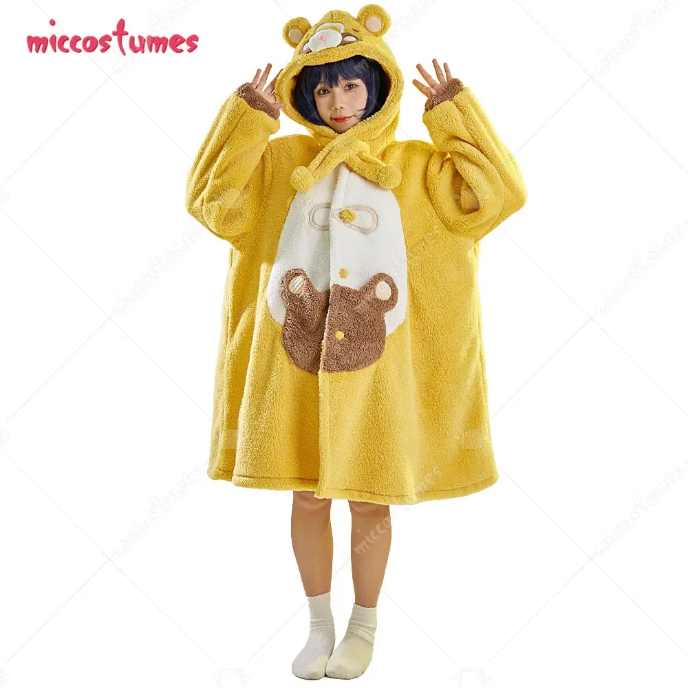 Unisex Fleece Hooded Robes Loungewear Kawaii Bear Cozy Winter Dress Halloween Costumes for Women