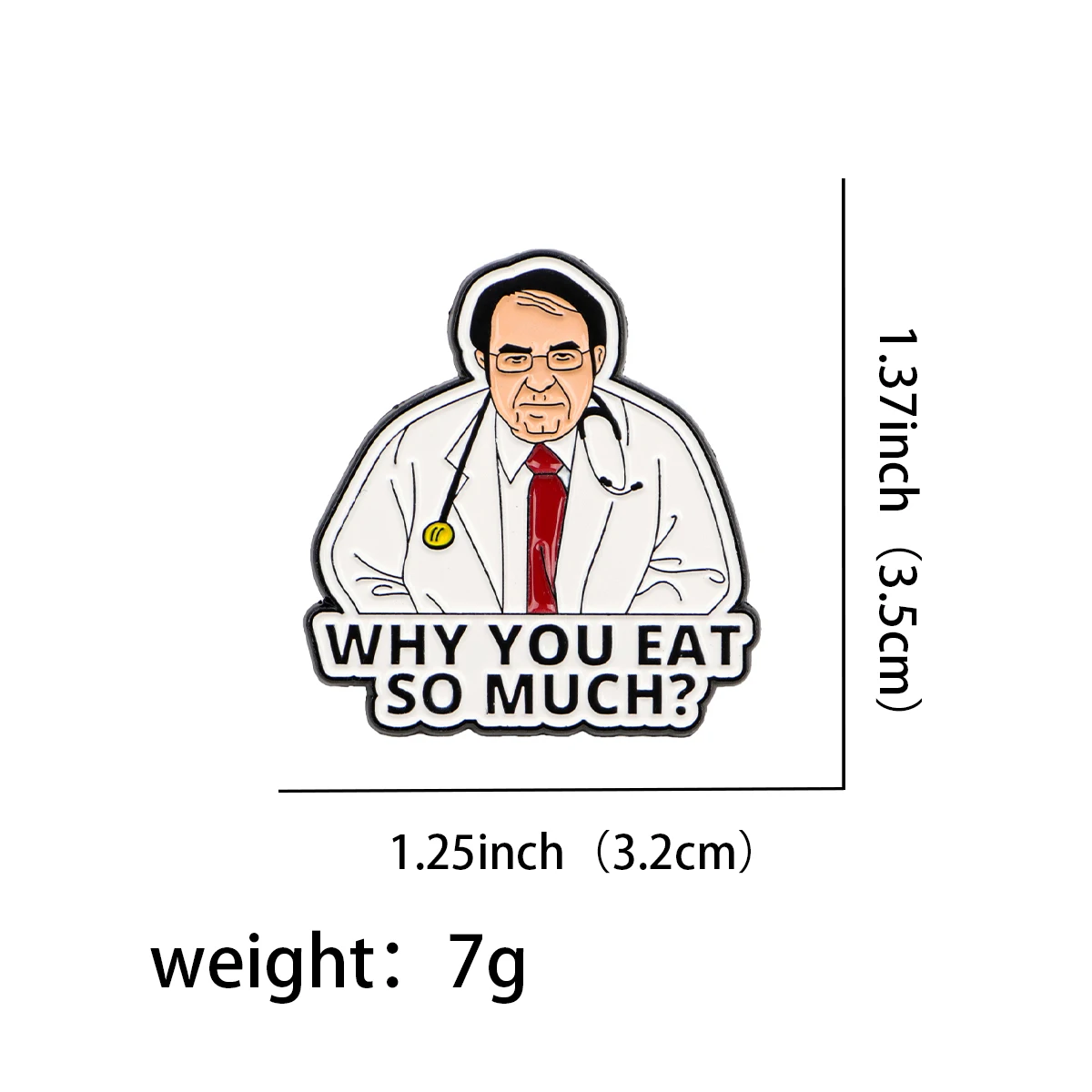 Doctor Quote Enamel Pin Healthy-Diet Badges on Backpack Funny Brooches for Women Men Lapel Pins Cosplay Accessories Toys Gift - Image 3