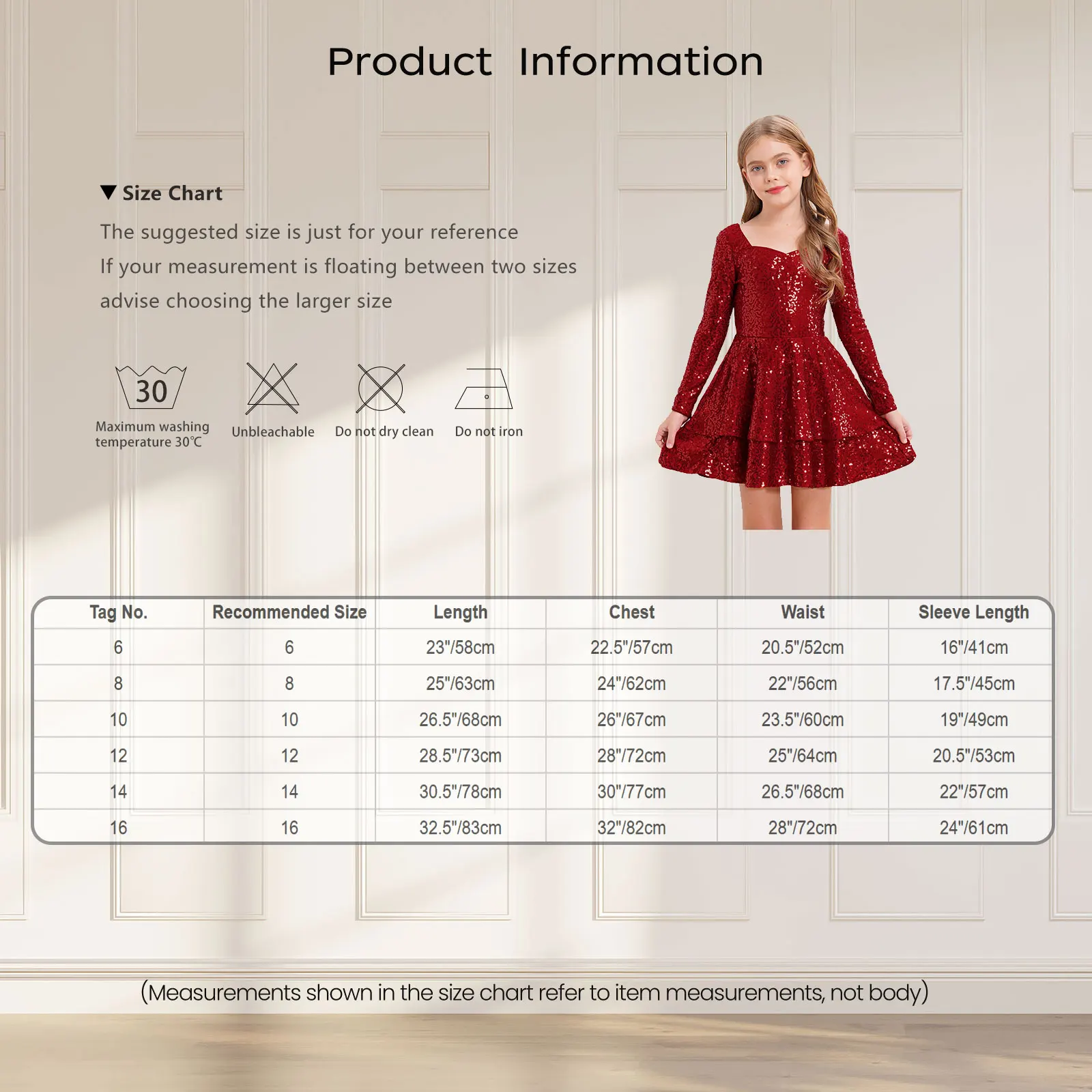 New style Sequin Wedding Dress for Girls 6-16 years Long Sleeve Double Layer Ruffle Princess Dress Party Performance Clothes