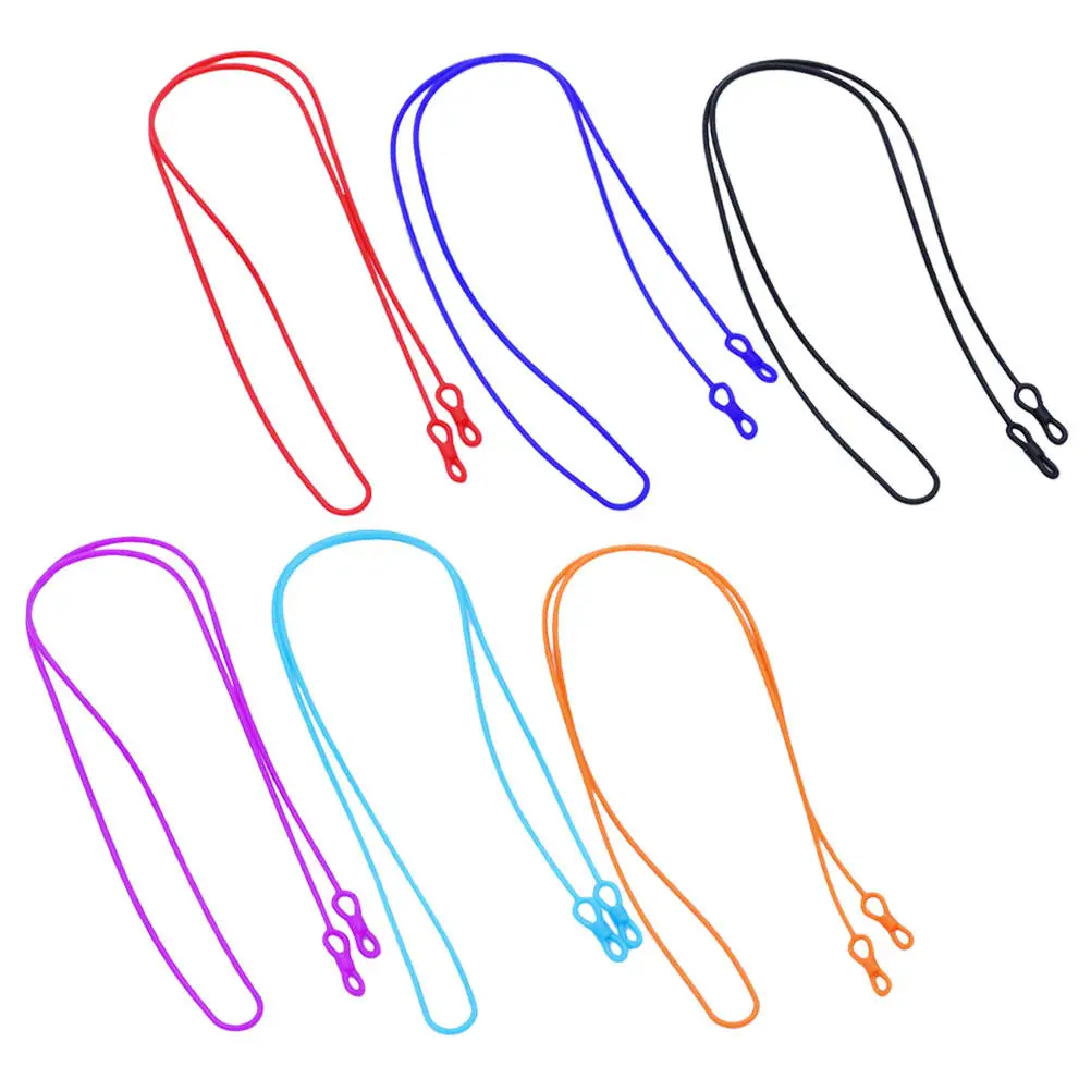 

Набор из 6 штук: Премиальные нескользящие силиконовые ремешки для очков на шею, эластичные держатели для мужчин и женщин, спортивные, с защитой от потери