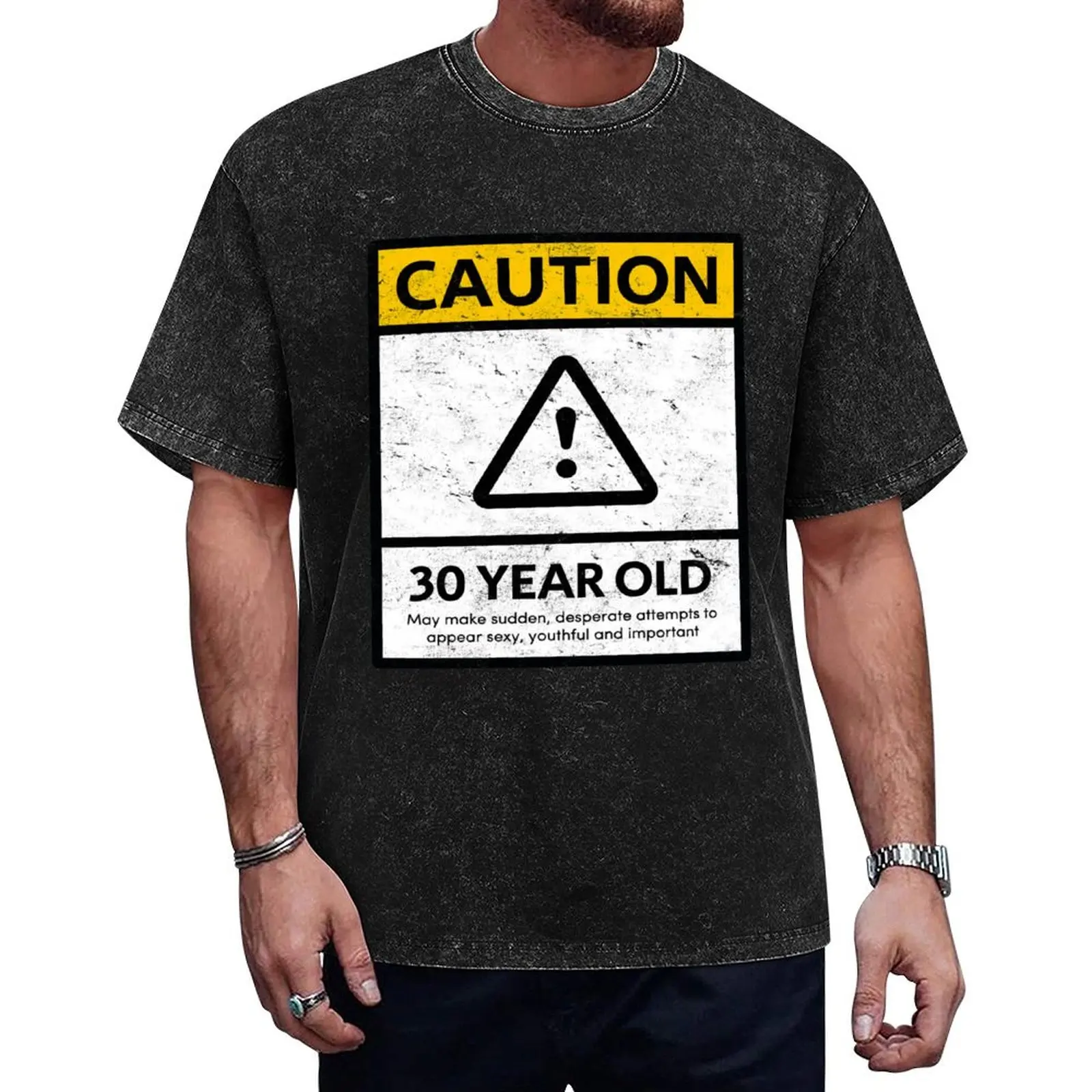 

CAUTION 30 Year Old 30th Humorous Birthday T-Shirt funny gifts anime clothes summer tops quick-drying t shirts for men pack