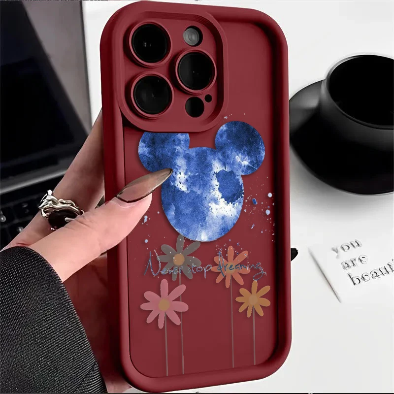 

Disney Mickey Minnie Cute For iPhone 15 14 13 12 11 Pro Max XS Max X XR 7 8 Plus 6S Eye Ladder Phone Case