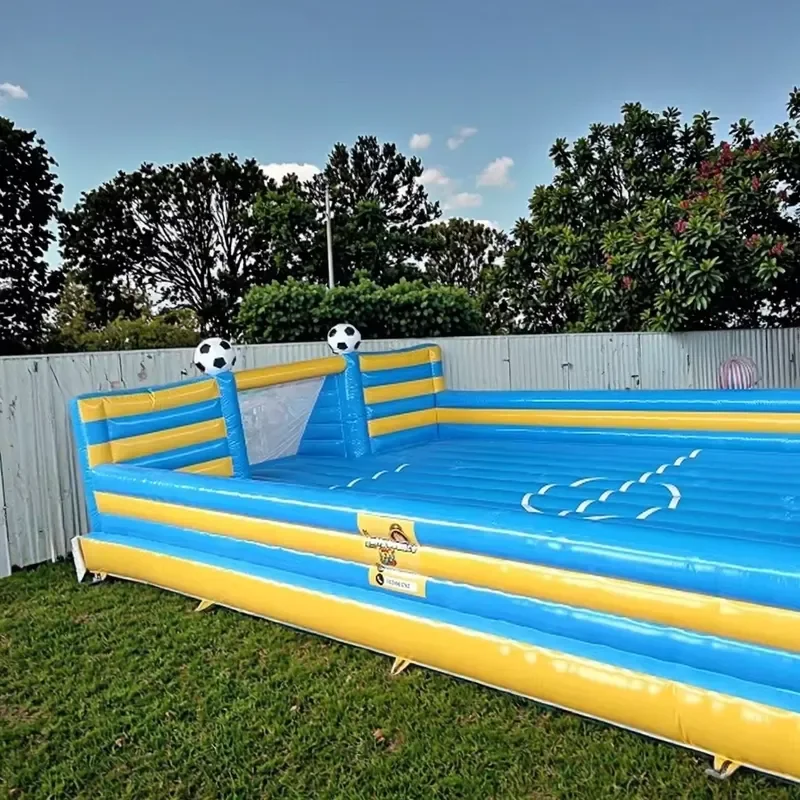 Custom15m*7m Large High Quality PVC Inflatable Football Playground Soccer Field for Kids with Easy Setup 1000kg Capacity