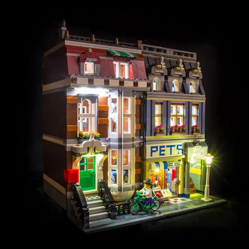 مجموعة إضاءة LED MAXCXT لمصباح ديكور DIY لمتجر الحيوانات الأليفة LEGO 10218 (لا تشمل مجموعة مكعبات بناء Lego)