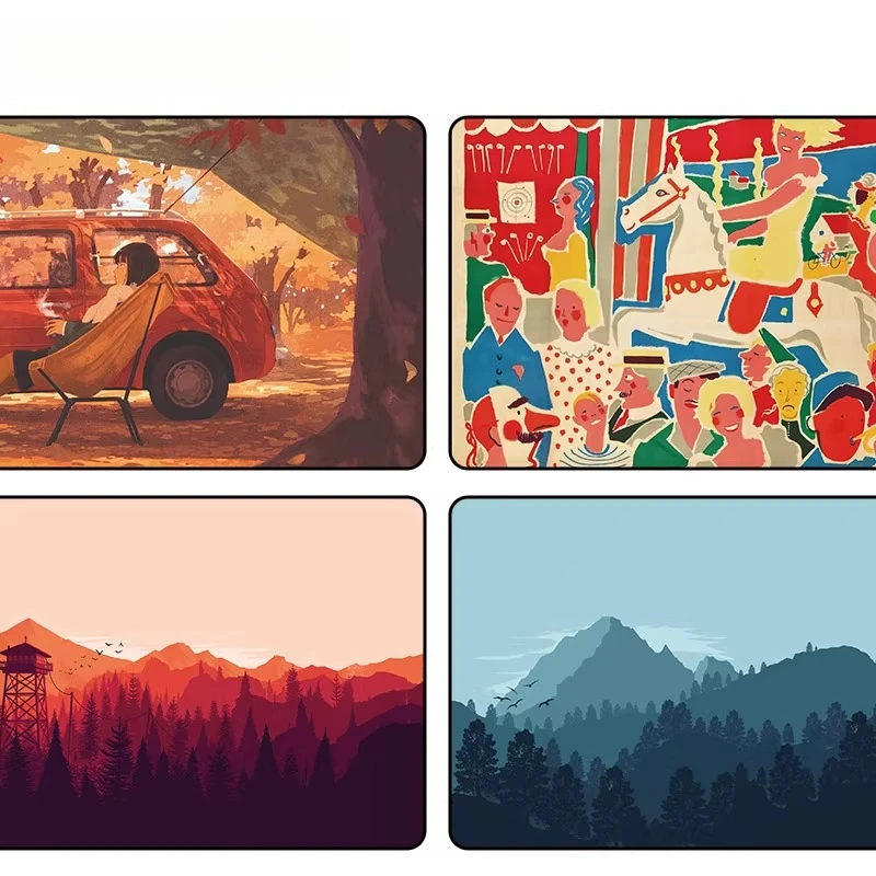

Autumn host illustration oversized table mat, animation ins wind mouse pad, game e-sports table