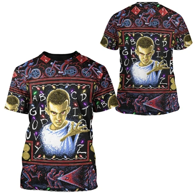 Halloween all horror movie characters 3D Print O-Neck Tshirt Men Casual Short Sleeve Oversized Harajuku Unisex Clothing