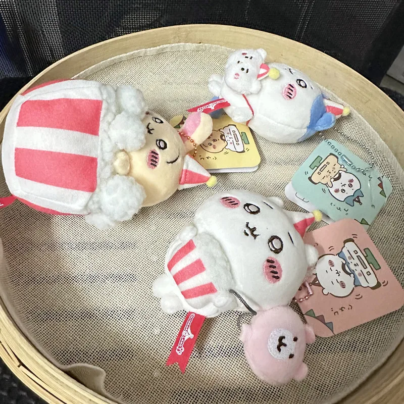 Chiikawas – sac à dos en peluche, 10cm, Xiong Jiikawa Usaki, petit parc d'attractions huit pop-corn, poupée, porte-clés, cadeaux