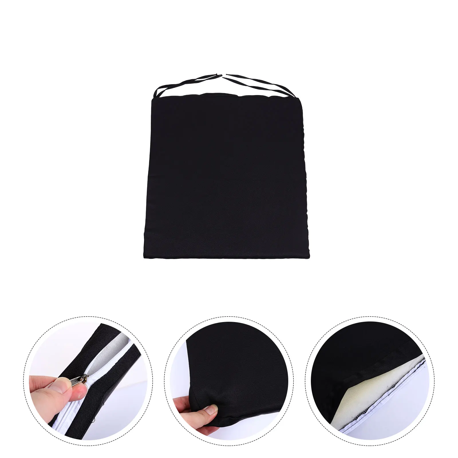

Waterproof Sponge Seat Cushion Square Chair Pad Pillow Cover Cushions for Office Smooth Zipper Easy Open Close Fits Hip