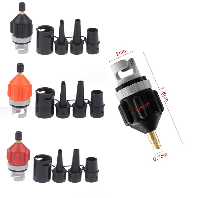 

1 комплект адаптера воздушного клапана из ПВХ для доски SUP, адаптер для надувного насоса, лодки, каяка, воздушного клапана, насоса, воздушного разъема для шин, комбинированный комплект