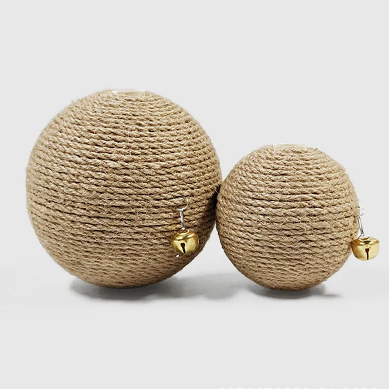 Rabbit Scratching Ball Wooden Rack Sisal Grinding Claw Ball Pet Interactive Toy Scratch Toy for Kitten Small Animals Chinchilla