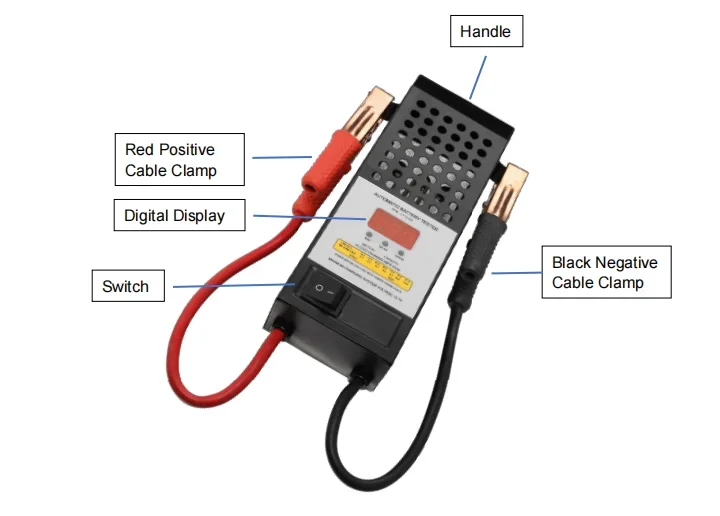 LCD Display 6V/12V Lithium Battery Load Tester with 100A Current Measurement 99% Accuracy & High Performance Capacity Testing