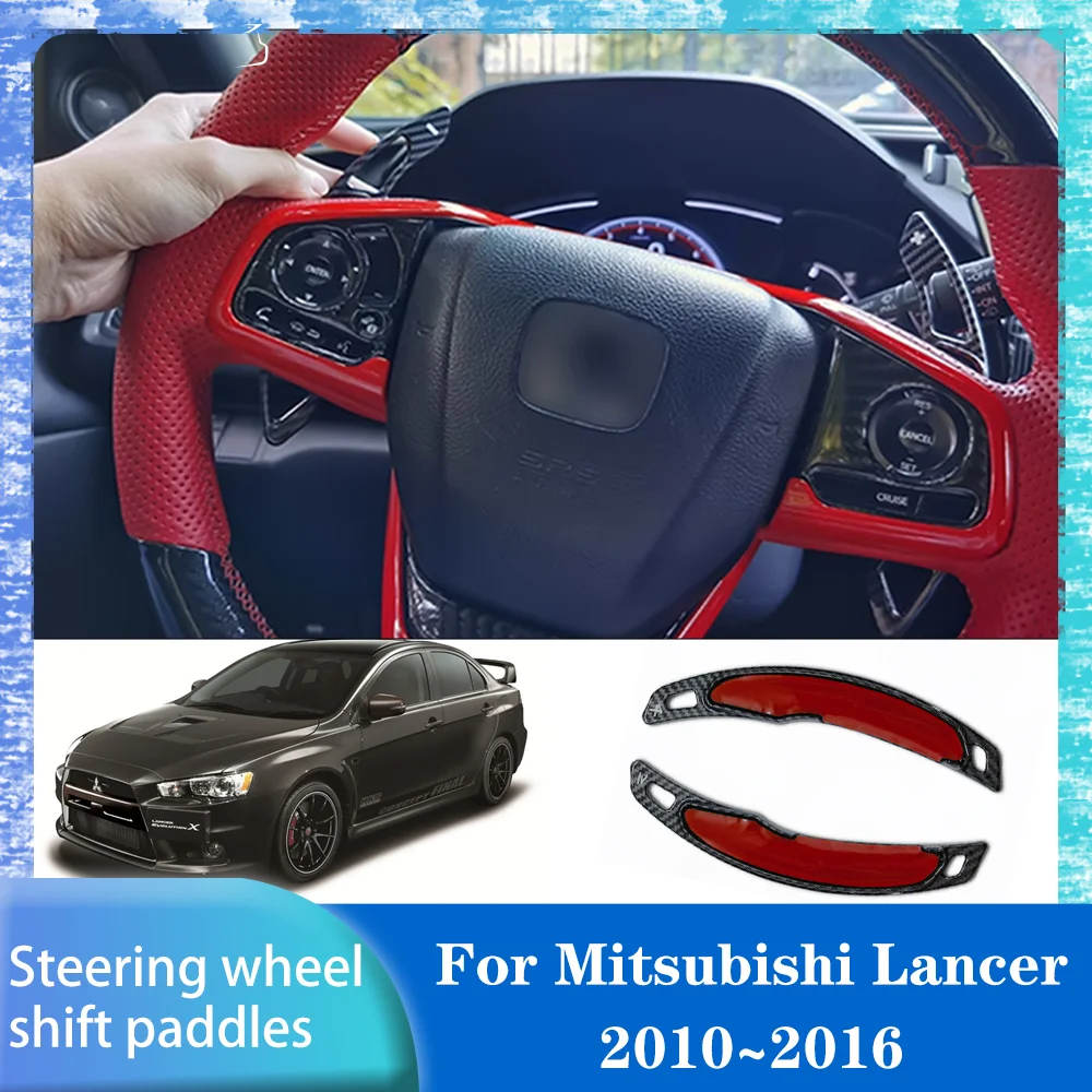 

Carbon Fiber Pattern Car Steering Wheel Shift Paddle Extension For Mitsubishi Lancer ASX 2010~2016 2011 Modification Accessories