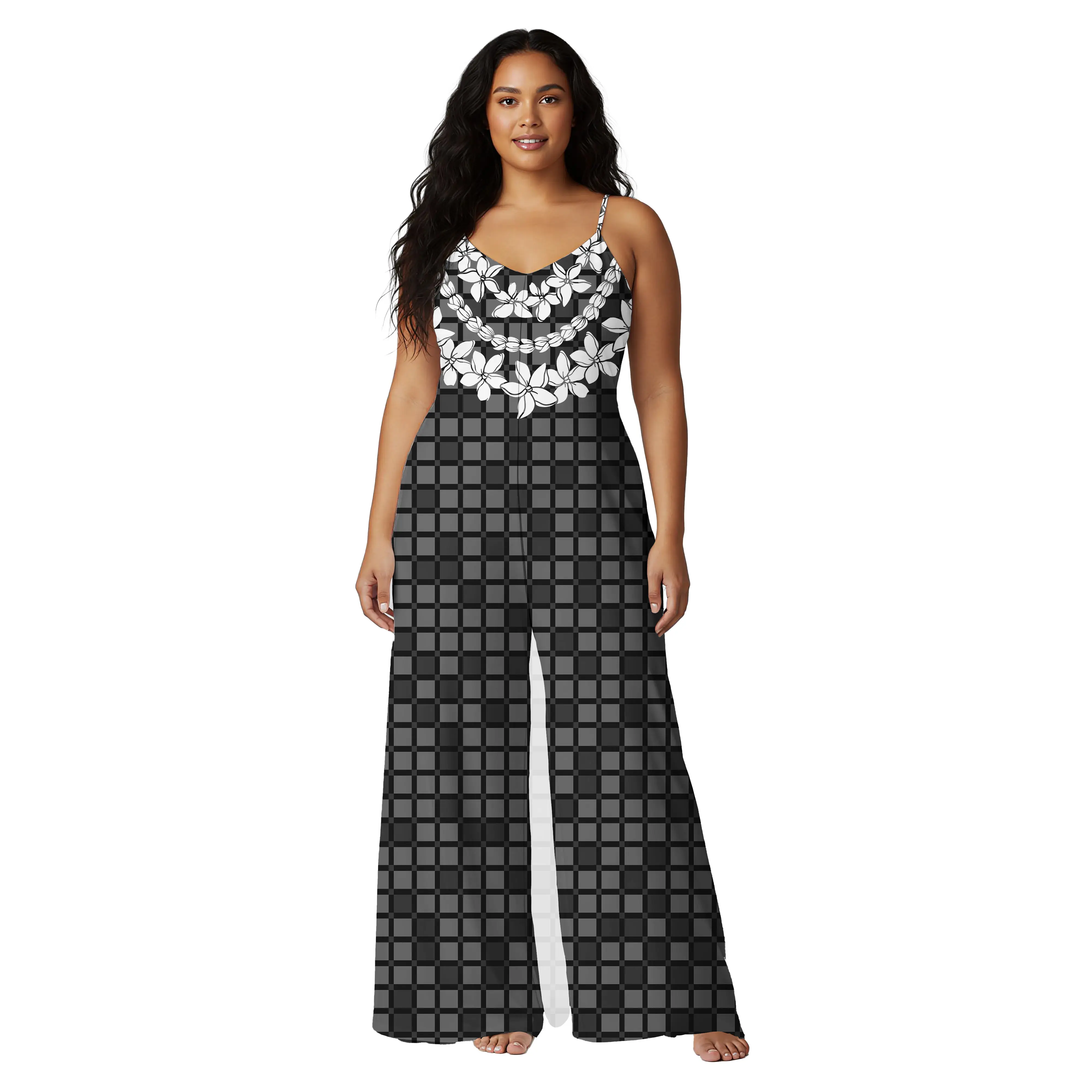 Island Mokihana Lei Craft Printing Custom Plus Size Ladies Trousers Jumpsuit Samoan Casual Life Women Clothes Hawaiian Romper
