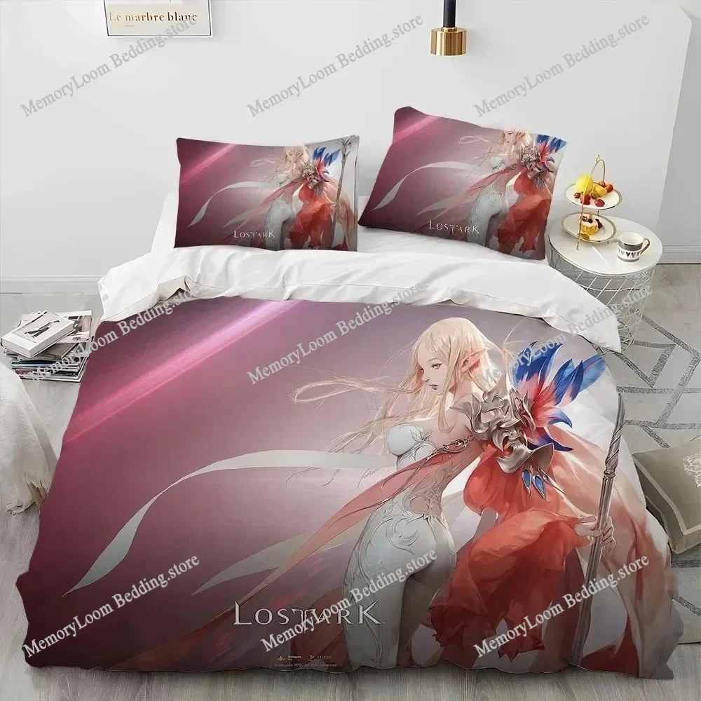 

3D Lost ARK Game Gamer Cartoon Comforter Bedding Set,Duvet Cover Bed Set Quilt Cover Pillowcase,king Queen Size Bedding Set Kids