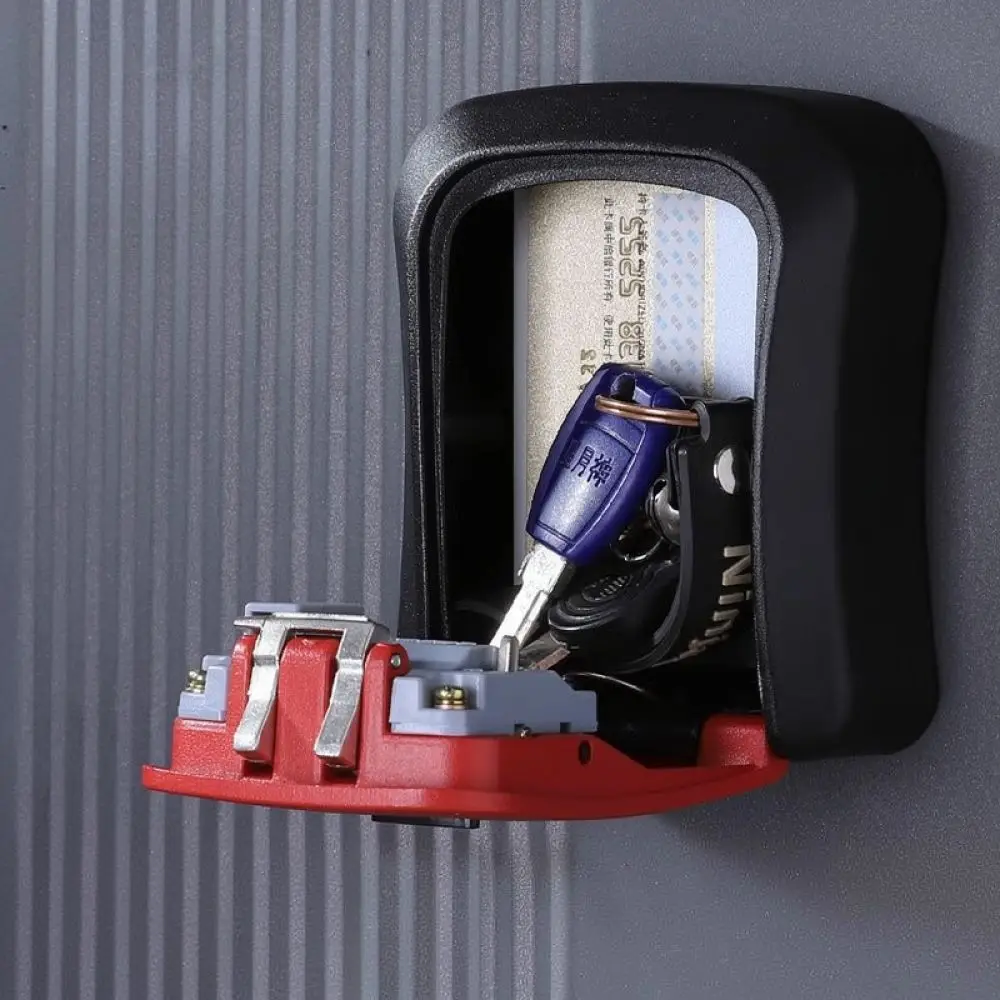 Outdoor Indoor Key Storage Safe Box For Peephole Mount Code Lock Security Organizer Durable Plastic Storage Unit