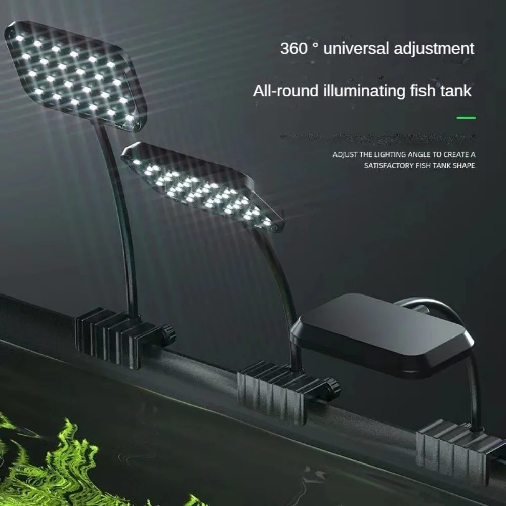 

Led Fish Tank Light Clip On Full Spectrum LED Aquarium Lighting Lamp With Adjustable Bracket For Freshwater Aquatic Planted Tank