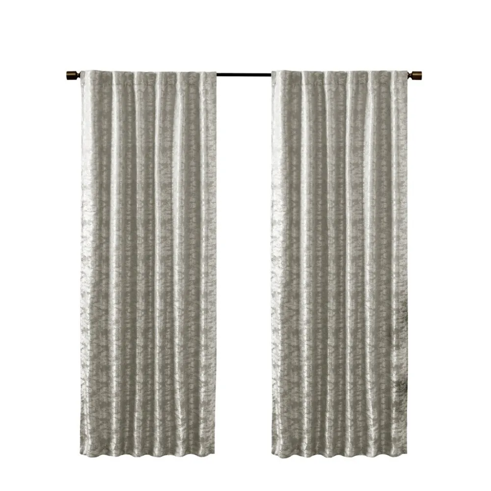 Jacquard Lined Total Blackout Rod Pocket/Back Tab Curtain Panel(Only 1 Pc Panel)