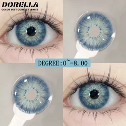 D'ORELLA 1 Pair Myopia Lenses Colored Contact Lenses for Eyes Lens With Diopters Prescription Lenses Yearly Natural Contact Lens