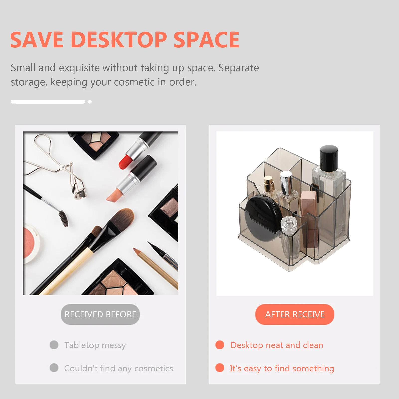 1pc Transparent Pigment Storage Holder For Makeup Brushes Cosmetics Desk Organizer Stationery Pen Container Box