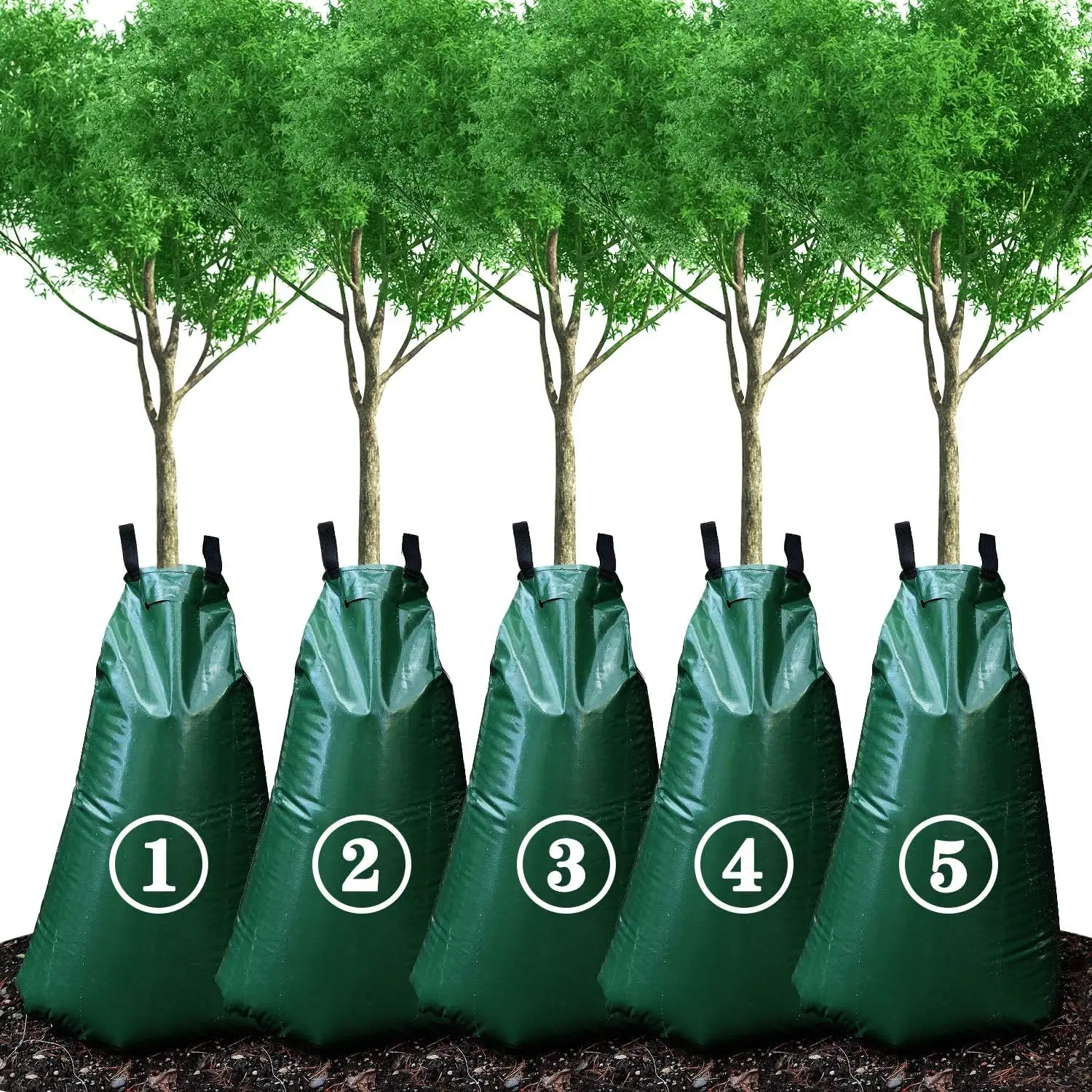 20 Gallon Tree Watering Bags, Reusable, Heavy Duty, Slow Release Water Bags for Trees