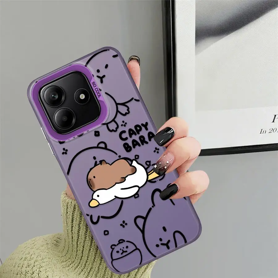 Cartoon Couple Goose Case for Xiaomi Redmi Note 10Lite 12s 13 12 11 14 Pro Plus 11s 9s 10s Back Phone Cover 