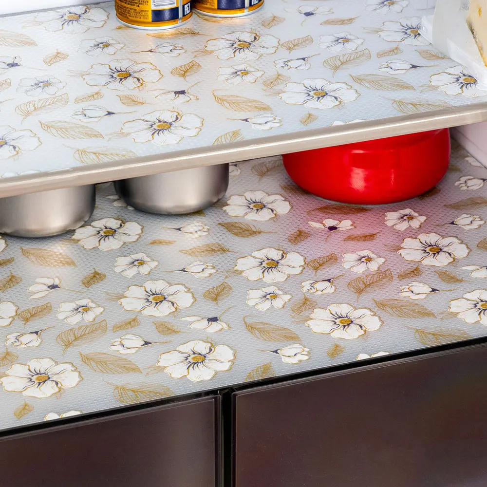 Full Scene Household EVA Shelf Liner Non Sticky No Residue Anti Scratch Textured Washable Cuttable Mat Kitchen Balcony Bedroom
