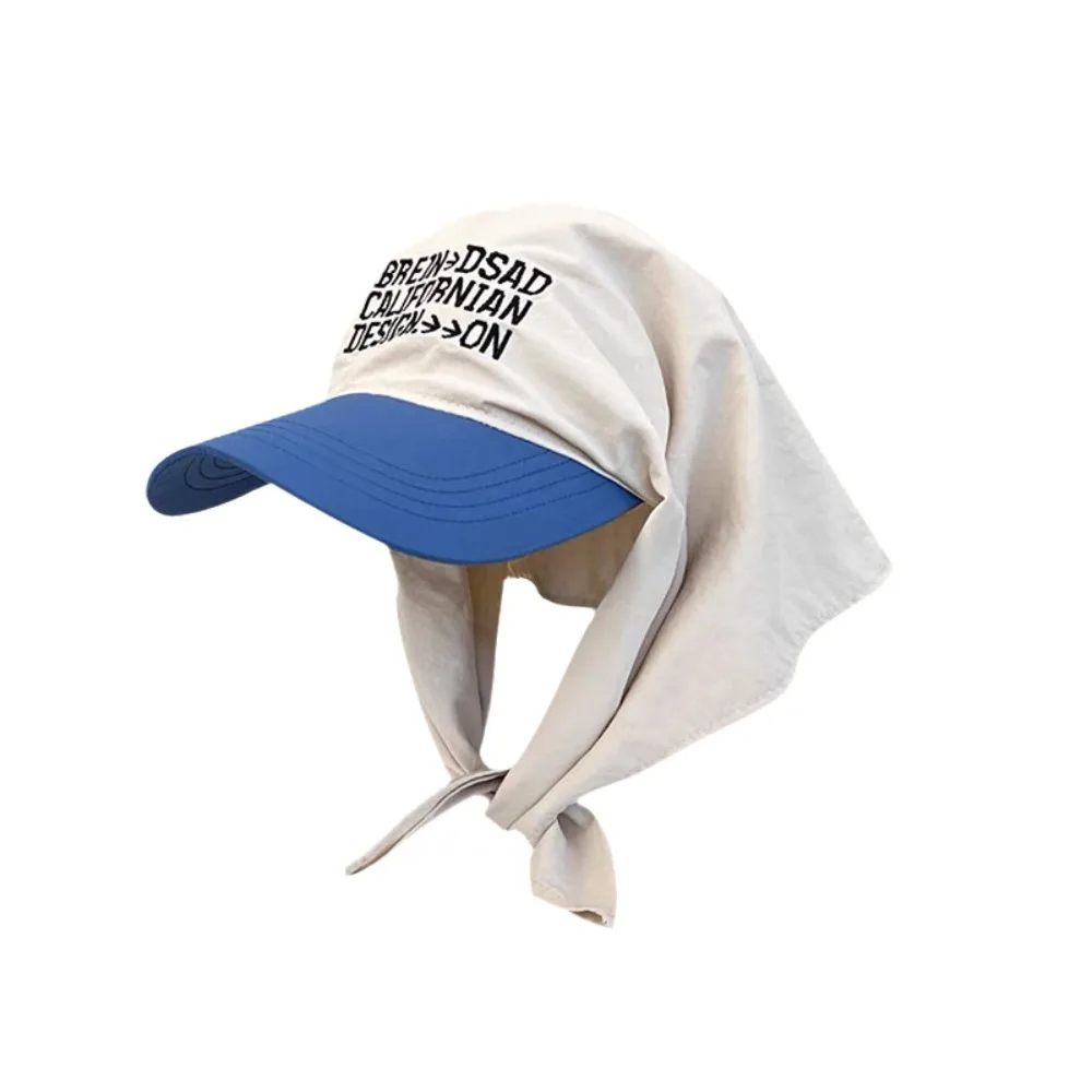 UV Protection Sunscreen Headscarf Caps New Quick Drying Embroidered Peaked Cap Adjustable Breathable Letter Baseball Cap Summer